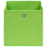 Vidaxl opbergboxen 10 st 32x32x32 cm stof groen - afbeelding 3