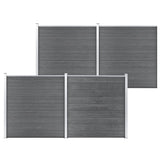 VidaXL Schutting 699x186 cm HKC grijs - afbeelding 1