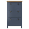 Vidaxl schoenenkast hill 72x35x124 cm massief grenenhout grijs