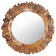 Vidaxl wandspiegel rond 60 cm teakhout