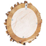 Vidaxl wandspiegel rond 60 cm teakhout - afbeelding 3