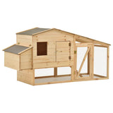 Vidaxl kippenhok 178x67x92 cm massief grenenhout - afbeelding 1