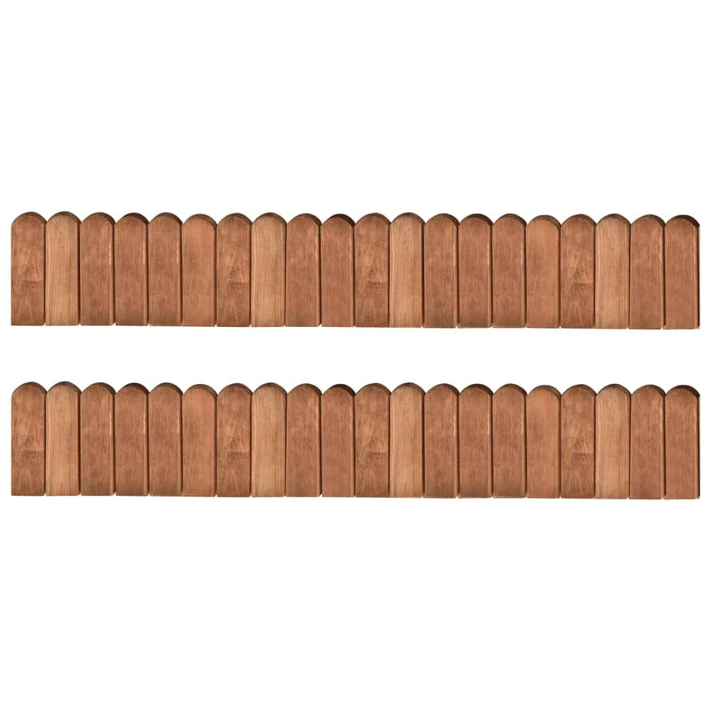 VidaXL Gazonranden 2 st 120 cm geïmpregneerd grenenhout