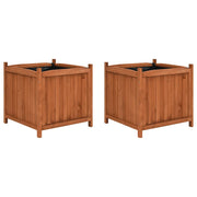 Vidaxl plantenbakken verhoogd 2 st 50x50x50 cm vurenhout - afbeelding 1