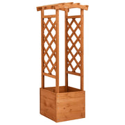 Vidaxl latwerkplantenbak met boog 49x39x130 cm vurenhout - afbeelding 1