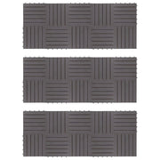 VidaXL Terrastegels 30 st 30x30 cm massief acaciahout greywash - afbeelding 1