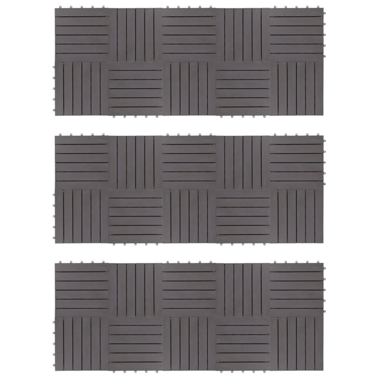 VidaXL Terrastegels 30 st 30x30 cm massief acaciahout greywash