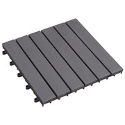 VidaXL Terrastegels 30 st 30x30 cm massief acaciahout greywash - afbeelding 2