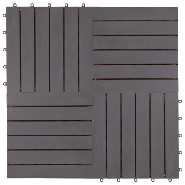 VidaXL Terrastegels 30 st 30x30 cm massief acaciahout greywash