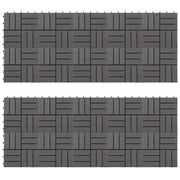 VidaXL Terrastegels 20 st 30x30 cm massief acaciahout greywash - afbeelding 1