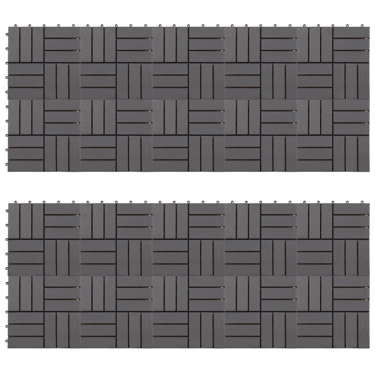 VidaXL Terrastegels 20 st 30x30 cm massief acaciahout greywash
