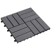 VidaXL Terrastegels 20 st 30x30 cm massief acaciahout greywash - afbeelding 2