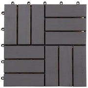 VidaXL Terrastegels 20 st 30x30 cm massief acaciahout greywash - afbeelding 3