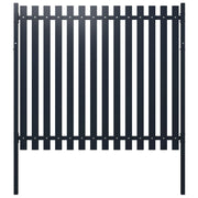 VidaXL Schuttingpaneel 174,5x170 cm gepoedercoat staal antraciet - afbeelding 1