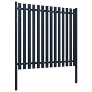 VidaXL Schuttingpaneel 174,5x170 cm gepoedercoat staal antraciet - afbeelding 2