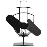 Vidaxl kachelventilator met 2 vinnen zwart - afbeelding 2