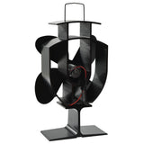 Vidaxl kachelventilator met 4 vinnen zwart - afbeelding 3