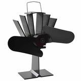 Vidaxl kachelventilator met 2 vinnen zwart - afbeelding 2
