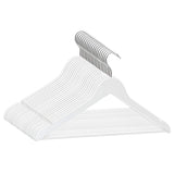 Vidaxl 20-delige kledinghangerset anti-slip hardhout wit - afbeelding 2