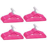 Vidaxl 100-delige kledinghangerset anti-slip fluweel roze - afbeelding 2