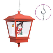 Vidaxl kersthanglamp met led-lamp en kerstman 27x27x45 cm rood - afbeelding 2