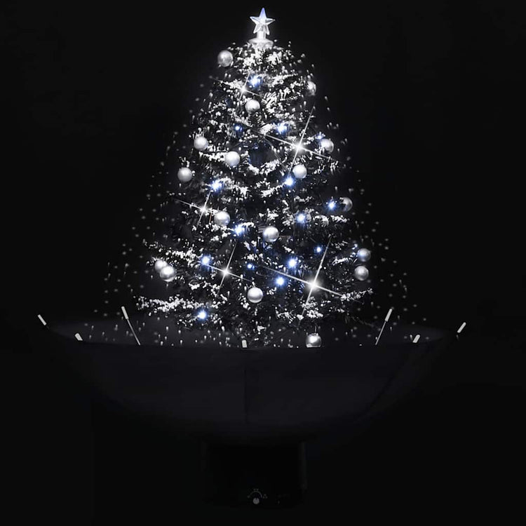 Vidaxl kerstboom sneeuwend met paraplubasis 75 cm pvc zwart