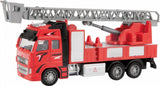 Metal brandweerwagen 1:38 rood 12cm - afbeelding 1
