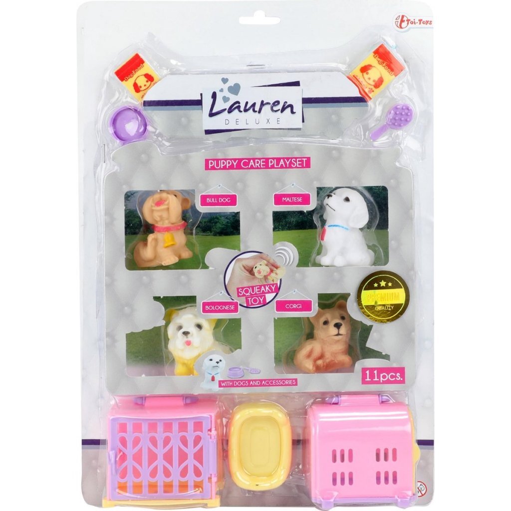 Lauren deluxe deluxe puppies in koffer + geluid