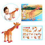 Toi-toys 3d puzzel giraffe junior 31,5 cm foam oranje 104-delig - afbeelding 1