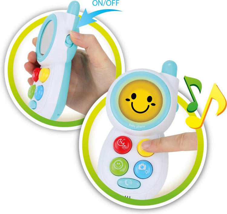 Toi-toys little stars babytelefoon junior 13cm wit