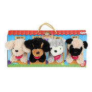 Toi-toys pluchen hondjes in hondenhok koffer 4 stuks - afbeelding 4