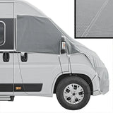 Proplus raamafdekking voor fiat ducato vanaf 06-2006 – voorruit- en zijraambescherming voor camper – inclusief bevestigingsstrips – grijs - afbeelding 1