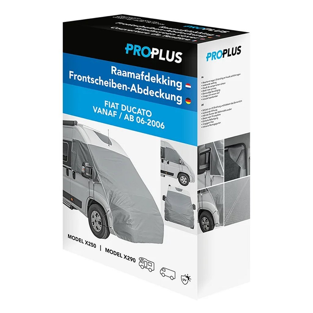 Proplus raamafdekking nonwoven voor fiat ducato x250 x290 grijs