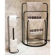 Bathroom Solutions Bathroom Solutions Handdoekenrek staand 49,5x75 cm metaal zwart - afbeelding 1