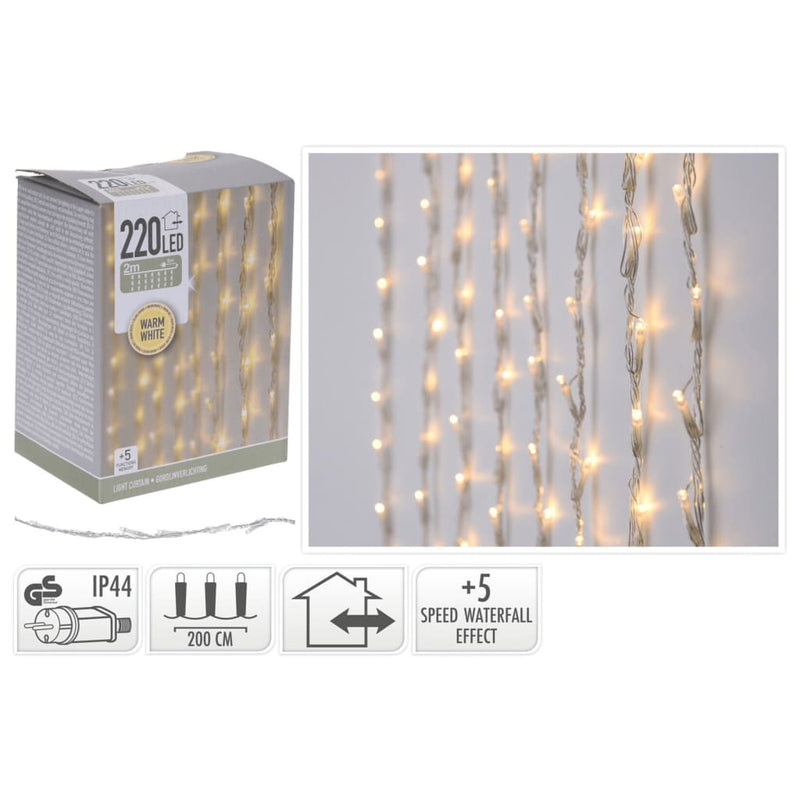 Ambiance lichtgordijn met 220 led's