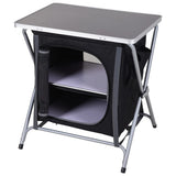 Redcliffs Campingkast opvouwbaar 60x45x64 cm zwart - afbeelding 3