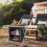 Redcliffs Campingkast opvouwbaar 60x45x64 cm zwart - afbeelding 1