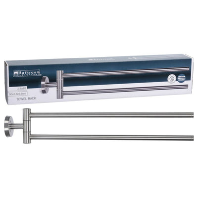 Bathroom Solutions Bathroom Solutions Handdoekenstang dubbel 50 cm roestvrij staal