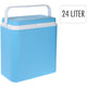 Basic koelbox 24l blauw wit