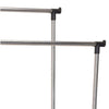 Storage solutions kledingrek met wielen dubbel 80x42x(90-160) cm