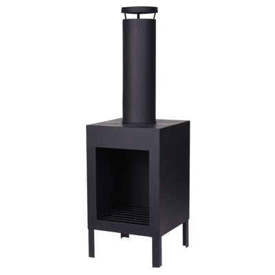 Progarden vuurhaard met schoorsteen 100 cm zwart