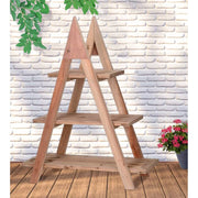H S Collection H S Collection Plantenrek met 3 niveaus 48x32x79 cm hout - afbeelding 1