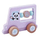 Studio circus houten activiteitenauto panda paars