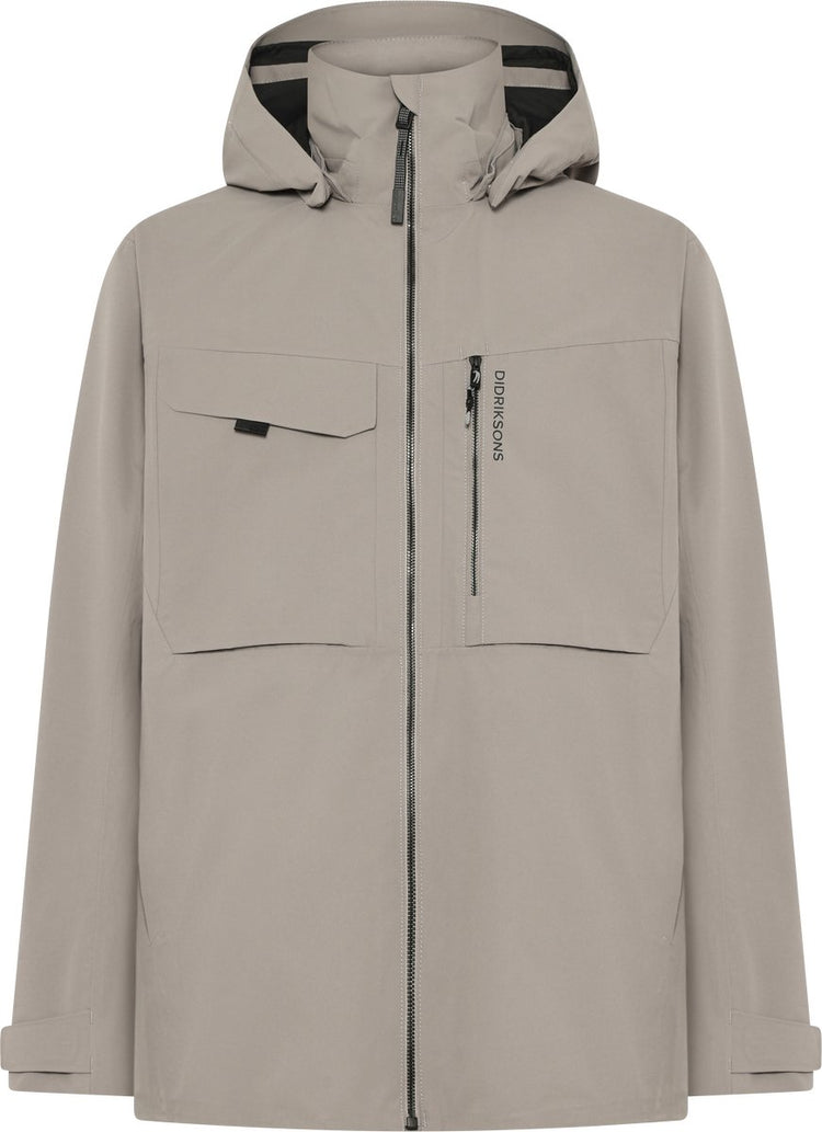 Didriksons aston usx jkt 5 unisex outdoorjas - ash brown