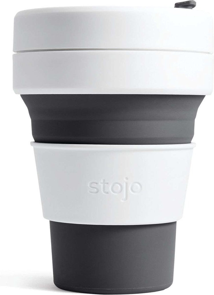 Stojo - pocket cup - koffie theebeker - 355 ml - herbruikbaar - opvouwbaar - slate