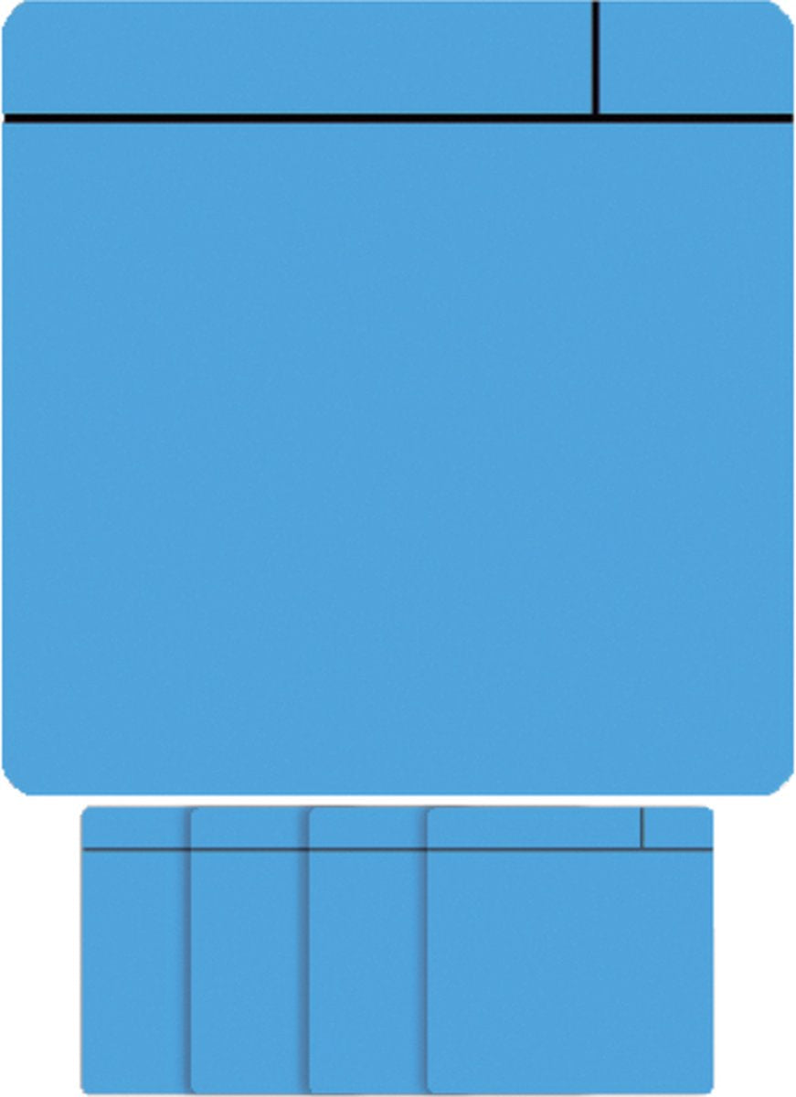 Smit visual magneet scrum - 75x75mm - lichtblauw - 5 stuks