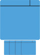 Smit visual magneet scrum - 75x75mm - lichtblauw - 5 stuks