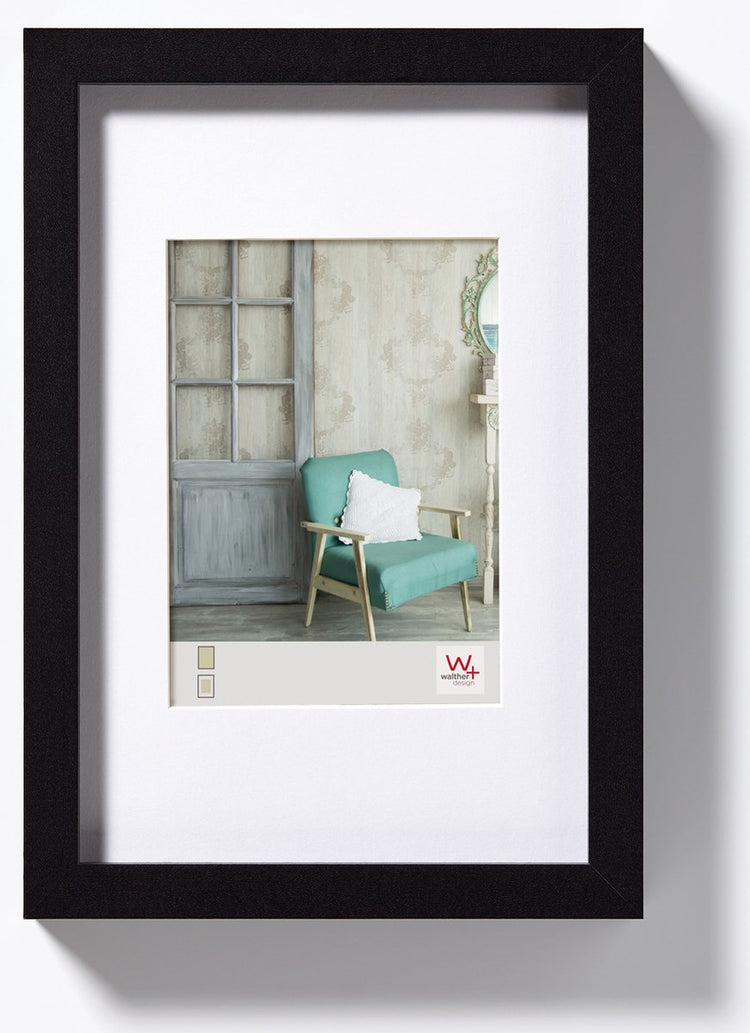 Walther stockholm - mdf houten lijst - fotoformaat 30x40 cm - zwart
