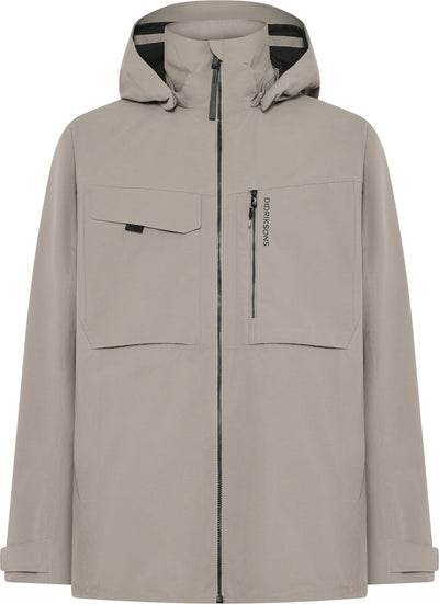 Didriksons aston usx jkt 5 unisex outdoorjas - ash brown