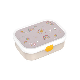 Mepal lunchbox campus - 750 ml - broodtrommel met vakjes voor kinderen - geschikt voor 4 boterhammen - sunshine rainbow